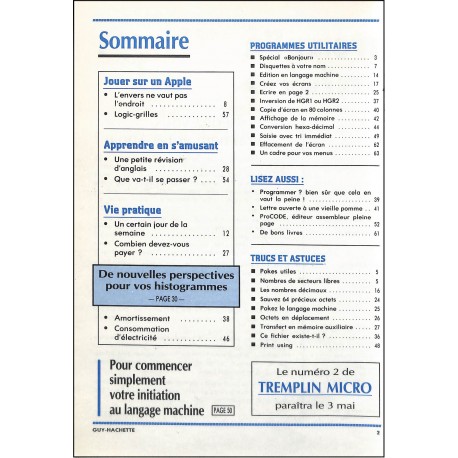 TREMPLIN MICRO |Premier Numéro