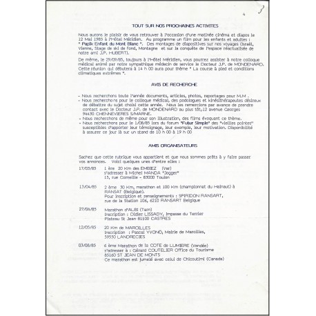 LA GAZETTE DE L'AMICALE FRANÇAISE DES COUREURS DE FOND |Premier Numéro