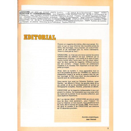 CROQ'CINÉ |Premier Numéro