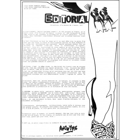 ANONYME |Premier Numéro