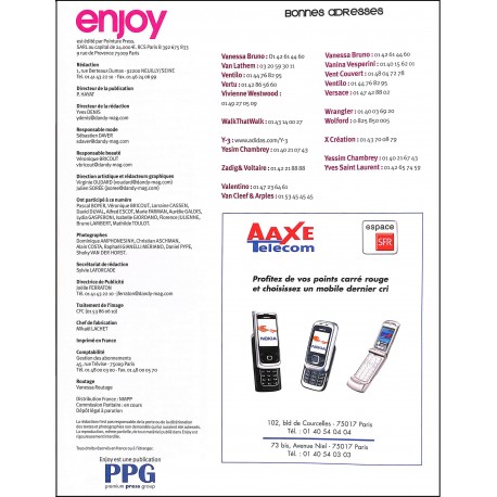 ENJOY mode et accessoires |Premier Numéro
