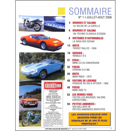 AUTO MOTO collection magazine |Premier Numéro