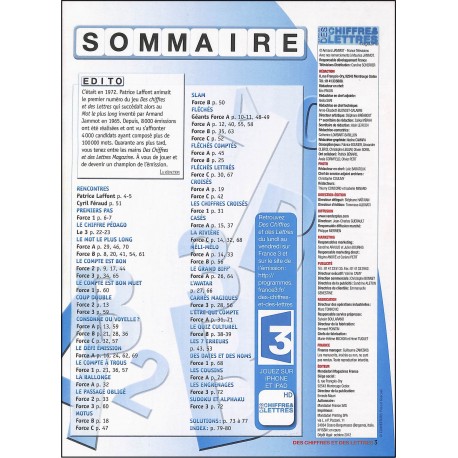 CHIFFRE & DES LETTRES magazine |Premier Numéro