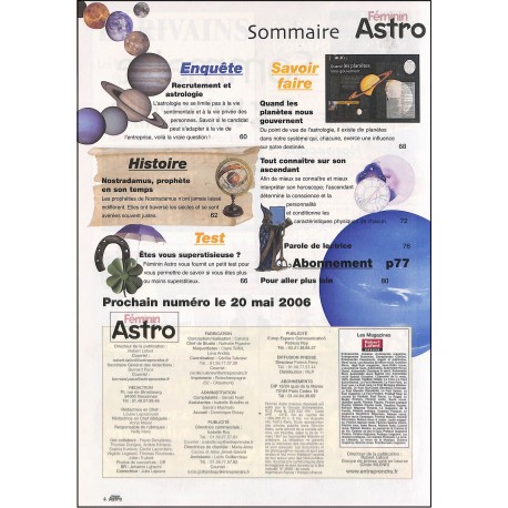 FÉMININ ASTRO |Premier Numéro