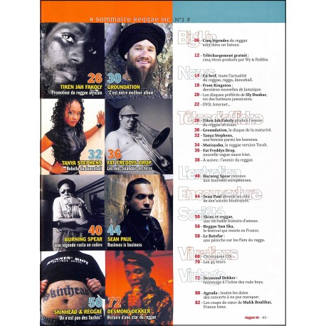 REGGAE MUSIQUE & CULTURE |Premier Numéro