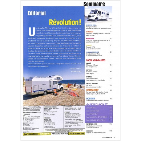 GÉNÉRATION CAMPING-CAR |Premier Numéro