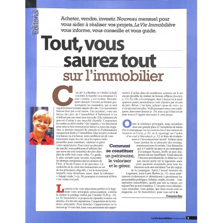 LA VIE IMMOBILIÈRE |Premier Numéro