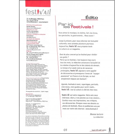 FESTIV'ALL |Premier Numéro