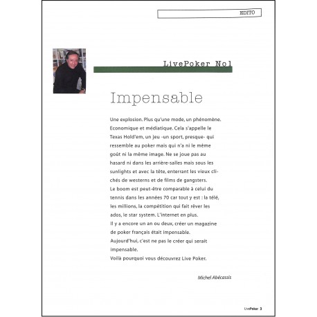 LIVE POKER |Premier Numéro