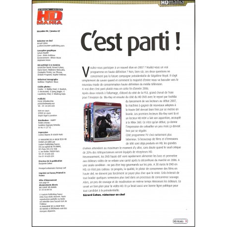 LE MAGAZINE DE LA HIGH-TECH HD MANIA |Premier Numéro