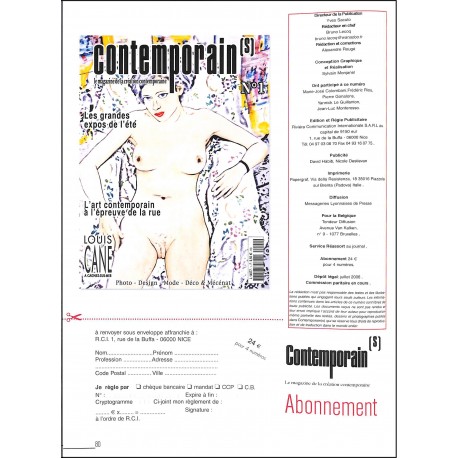 CONTEMPORAIN (S) |Premier Numéro