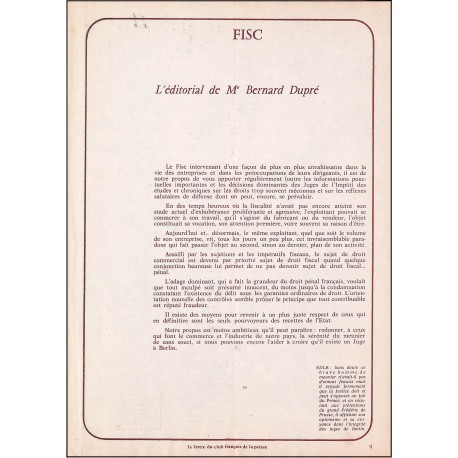 LA LETTRE DU CLUB FRANÇAIS DE LA PRESSE |Premier Numéro