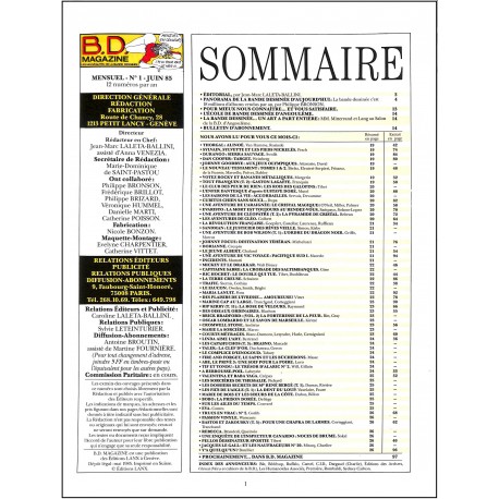 B.D. MAGAZINE |Premier Numéro