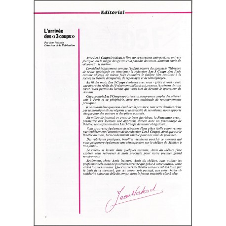 LES 3 COUPS |Premier Numéro