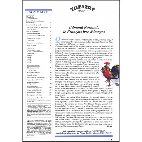 THEATRE MAGAZINE |Premier Numéro