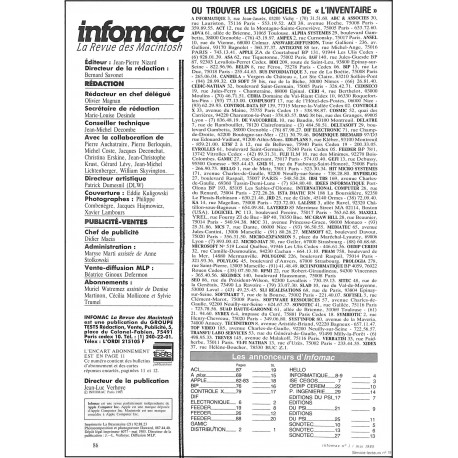 INFOMAC LA REVUE DES MACINTOSH |Premier Numéro