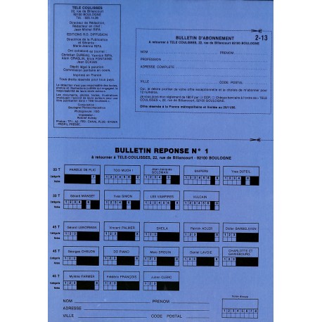 TELE COULISSES |Premier Numéro