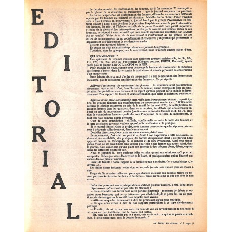 LE TEMPS DES FEMMES |Premier Numéro