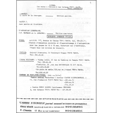 L'ARBRE S'ÉCROULE |Premier Numéro