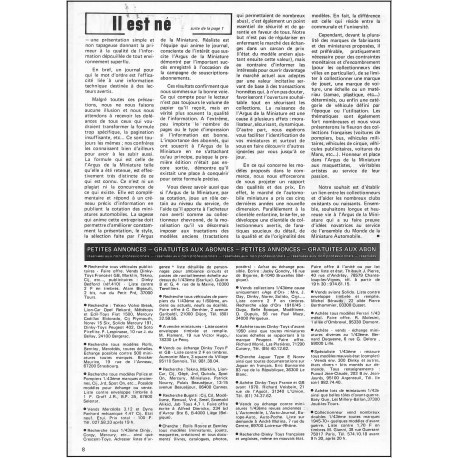 ARGUS DE LA MINIATURE |Premier Numéro