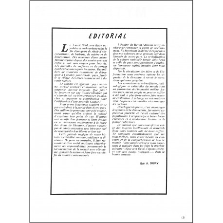 LE REVEIL-AFRICAIN |Premier Numéro