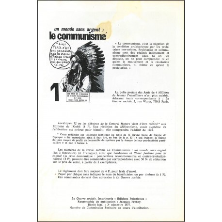 LA GUERRE SOCIALE |Premier Numéro