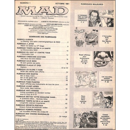 MAD |Premier Numéro