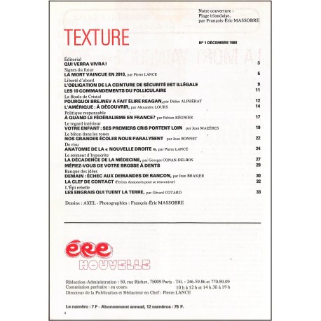 ÉRE NOUVELLE |Premier Numéro