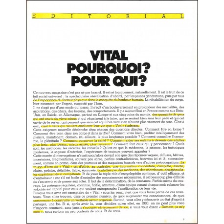 VITAL |Premier Numéro