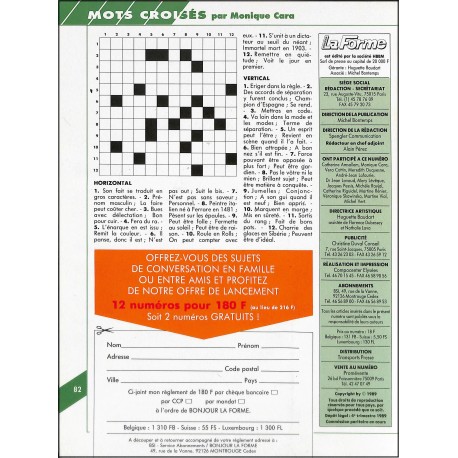 BONJOUR LA FORME |Premier Numéro