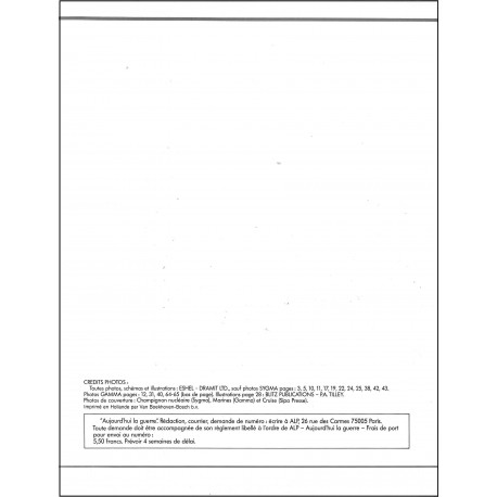 AUJOURD'HUI LA GUERRE |Premier Numéro