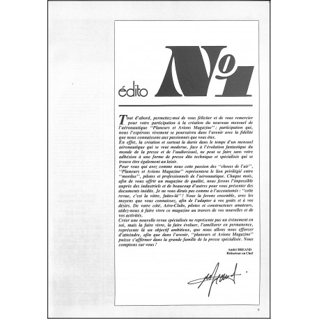 PLANEURS ET AVIONS MAGAZINE |Premier Numéro