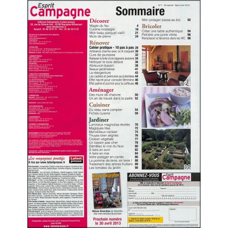 Esprit Campagne |Premier Numéro