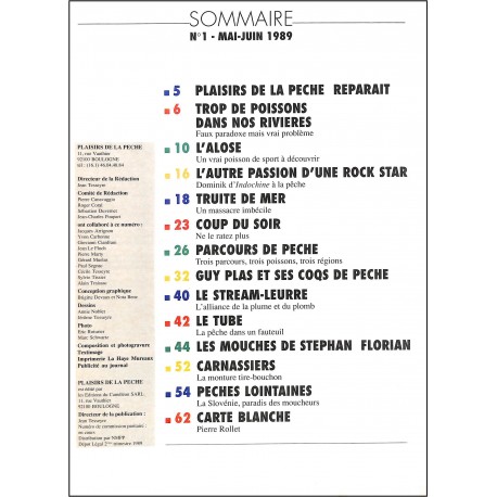 PLAISIRS DE LA PÊCHE |Premier Numéro