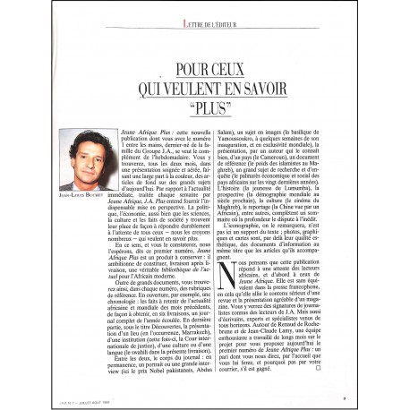 JEUNE AFRIQUE PLUS |Premier Numéro