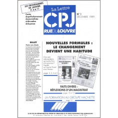 LA LETTRE CPJ |Premier Numéro