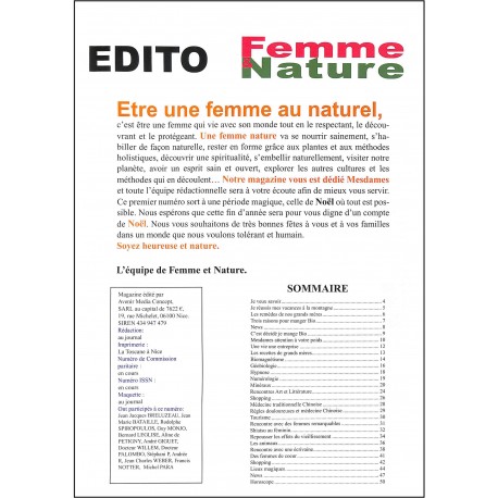 FEMME & NATURE |Premier Numéro