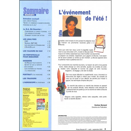 PRONO BOURSE |Premier Numéro