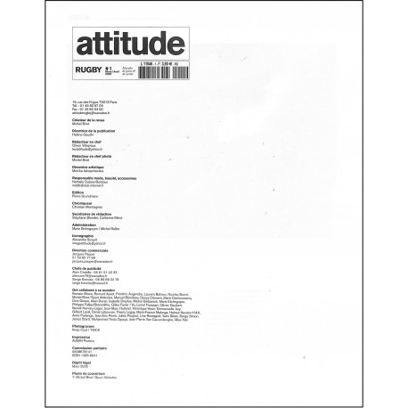 ATTITUDE RUGBY |Premier Numéro