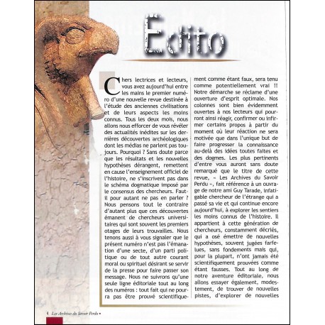 LES ARCHIVES DU SAVOIR PERDU |Premier Numéro