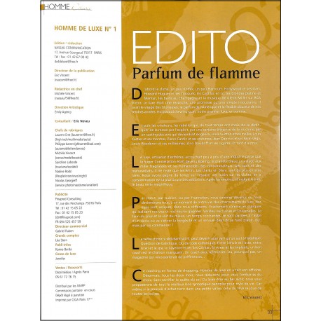 HOMME DE LUXE |Premier Numéro