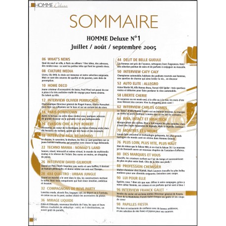 HOMME DE LUXE |Premier Numéro