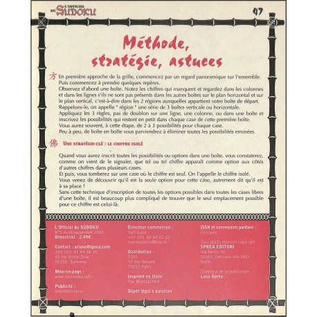 L'OFFICIEL DU SUDOKU |Premier Numéro
