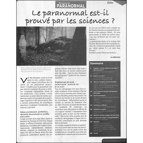 SCIENCE ET PARANORMAL |Premier Numéro