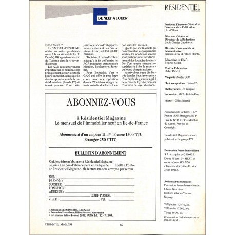 RESIDENTIEL MAGAZINE |Premier Numéro