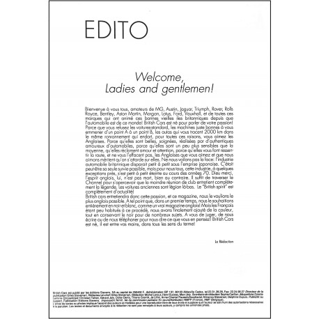 BRITISH CARS |Premier Numéro