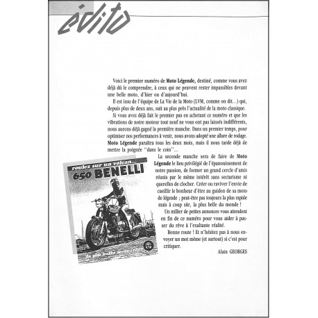 MOTO LÉGENDE |Premier Numéro