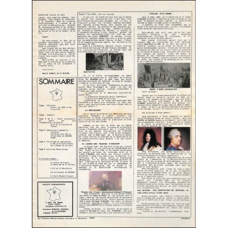 LA FRANCE MONARCHISTE |Premier Numéro