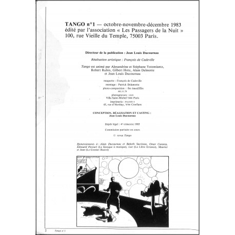 TANGO |Premier Numéro