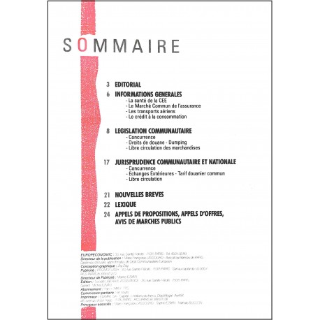 EUROPECONOMIC |Premier Numéro